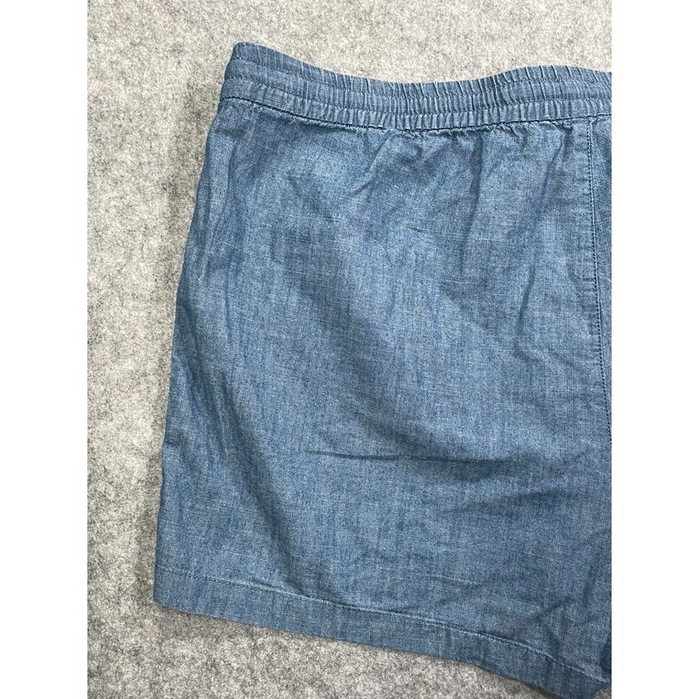 J.CREW Shorts Women's Size XXL Blue Chambray Drawstring Pull-On Pockets Cotton - Picture 11 of 13